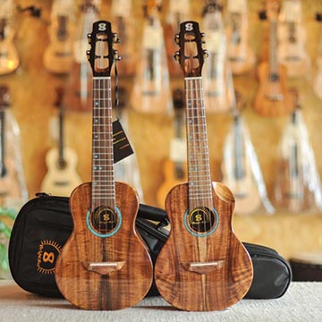 Укулеле (гавайские гитары), размер - 24 дюйма: дека - акация Коа