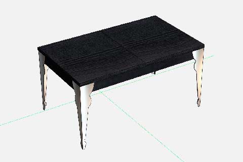 Стол с раздвижной столешницей из бука (визуализация)