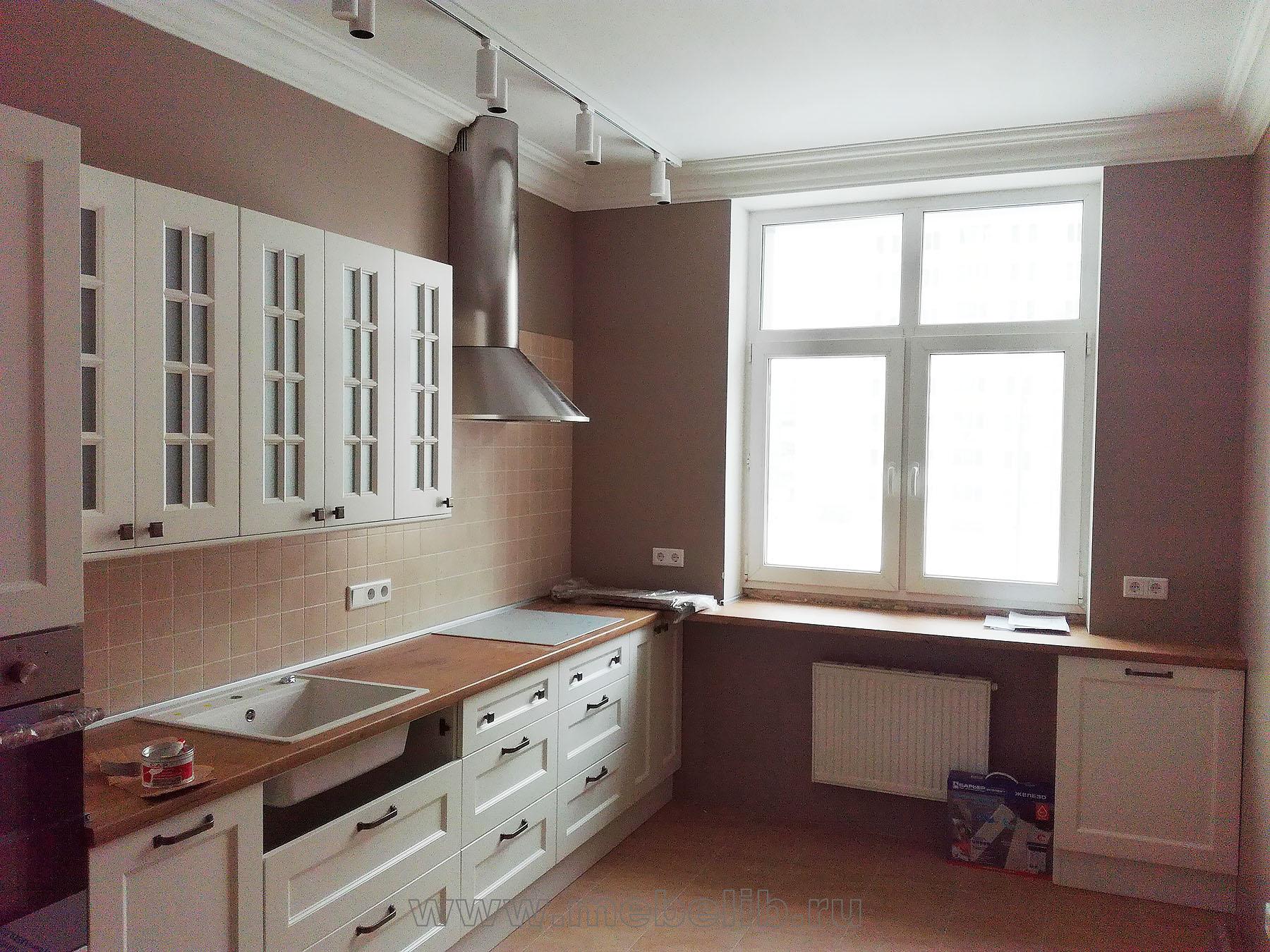 Кухонная мебель, МДФ – белая эмаль